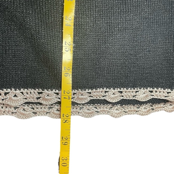 CJ Banks Hand Embroidered Plus Palm Tree Short Sleeve Sweater 1X Coastal Beach - Picture 11 of 11